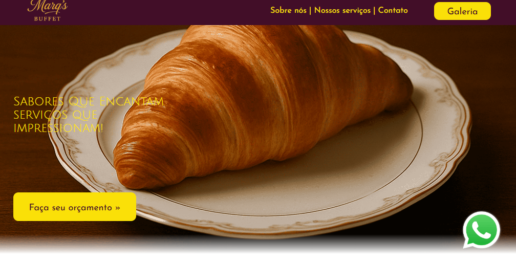Capa do projeto Aplicação Web para Serviço de buffet
